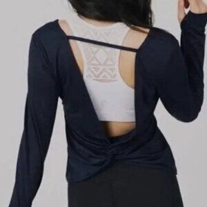 ZYIA Active Namaste Backless Long Sleeve Top